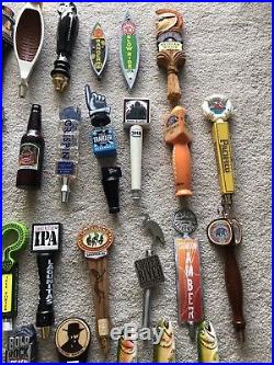 Huge Lot Of 32 Some Rare Beer Tap Handles, Micro Brews, Specialty Brews