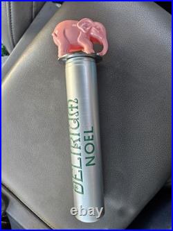 Hyughe Delirium Noel Pink Elephant Figural Tap Handle Belgian Tremens With Glass