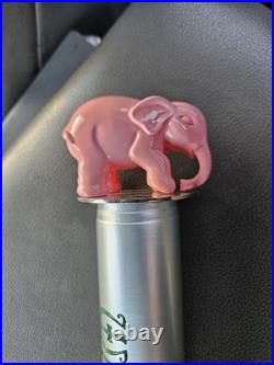 Hyughe Delirium Noel Pink Elephant Figural Tap Handle Belgian Tremens With Glass