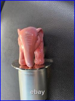 Hyughe Delirium Noel Pink Elephant Figural Tap Handle Belgian Tremens With Glass