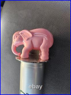 Hyughe Delirium Noel Pink Elephant Figural Tap Handle Belgian Tremens With Glass