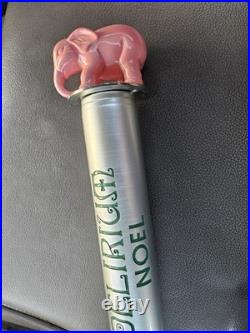 Hyughe Delirium Noel Pink Elephant Figural Tap Handle Belgian Tremens With Glass