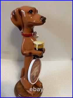 III DACHSHUNDS BREWING ANKLE BITER BROWN Draft beer tap handle. WISCONSIN