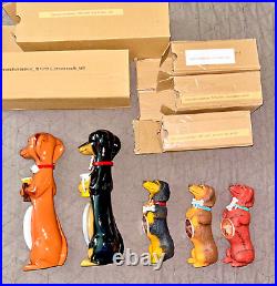 III Dachshunds Brewing Ankle Biter Ale Tap Handle Set of 5 New in Boxes