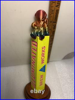 ILLUMINATED BREW WORKS JR. ASTRONAUT LOST IN SPACE beer tap handle. ILLINOIS