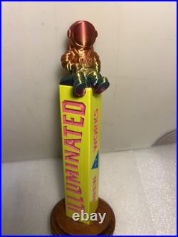 ILLUMINATED BREW WORKS JR. ASTRONAUT LOST IN SPACE beer tap handle. ILLINOIS