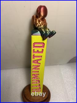 ILLUMINATED BREW WORKS JR. ASTRONAUT LOST IN SPACE beer tap handle. ILLINOIS