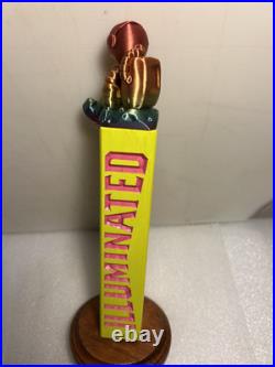 ILLUMINATED BREW WORKS JR. ASTRONAUT LOST IN SPACE beer tap handle. ILLINOIS