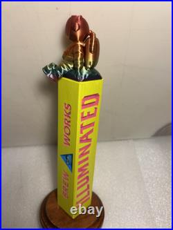 ILLUMINATED BREW WORKS JR. ASTRONAUT LOST IN SPACE beer tap handle. ILLINOIS