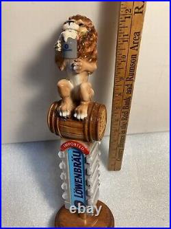 IMPORTED LOWENBRAU BEER LIONS BREW DRINKING LION Draft beer tap handle. GERMANY