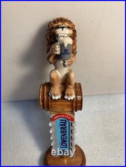 IMPORTED LOWENBRAU BEER LIONS BREW DRINKING LION Draft beer tap handle. GERMANY