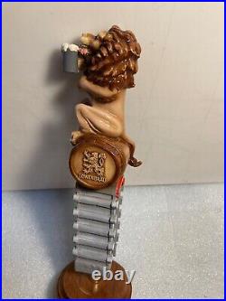 IMPORTED LOWENBRAU BEER LIONS BREW DRINKING LION Draft beer tap handle. GERMANY