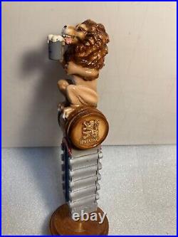 IMPORTED LOWENBRAU BEER LIONS BREW DRINKING LION Draft beer tap handle. GERMANY
