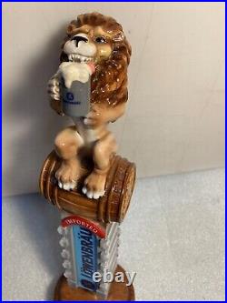 IMPORTED LOWENBRAU BEER LIONS BREW DRINKING LION Draft beer tap handle. GERMANY
