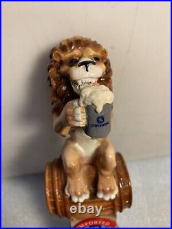 IMPORTED LOWENBRAU BEER LIONS BREW DRINKING LION Draft beer tap handle. GERMANY