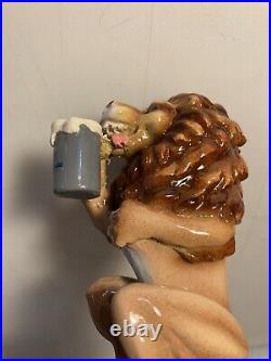 IMPORTED LOWENBRAU BEER LIONS BREW DRINKING LION Draft beer tap handle. GERMANY