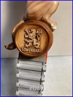 IMPORTED LOWENBRAU BEER LIONS BREW DRINKING LION Draft beer tap handle. GERMANY
