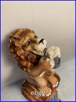 IMPORTED LOWENBRAU BEER LIONS BREW DRINKING LION Draft beer tap handle. GERMANY