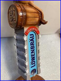 IMPORTED LOWENBRAU BEER LIONS BREW DRINKING LION Draft beer tap handle. GERMANY