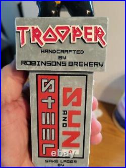Iron Maiden Trooper Sun & Steel Samurai Tap Handle bar pub game room new