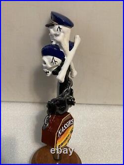 KASSIKS ORIONS QUEST RED ALE PIRATE SKELETONS draft beer tap handle. ALASKA