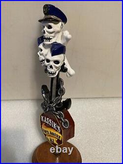 KASSIKS ORIONS QUEST RED ALE PIRATE SKELETONS draft beer tap handle. ALASKA