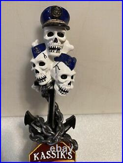 KASSIKS ORIONS QUEST RED ALE PIRATE SKELETONS draft beer tap handle. ALASKA
