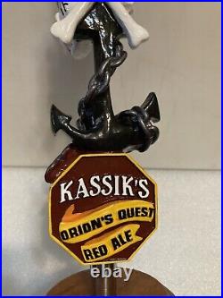 KASSIKS ORIONS QUEST RED ALE PIRATE SKELETONS draft beer tap handle. ALASKA