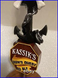KASSIKS ORIONS QUEST RED ALE PIRATE SKELETONS draft beer tap handle. ALASKA