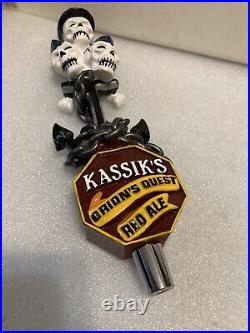 KASSIKS ORIONS QUEST RED ALE PIRATE SKELETONS draft beer tap handle. ALASKA