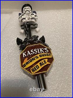 KASSIKS ORIONS QUEST RED ALE PIRATE SKELETONS draft beer tap handle. ALASKA