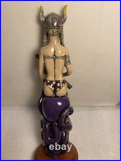 KEYS MEAD HORNY VIKING SPEARFISHER WITH OCTOPUS Draft Mead tap handle. FLORIDA