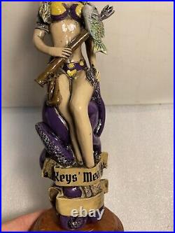 KEYS MEAD HORNY VIKING SPEARFISHER WITH OCTOPUS Draft Mead tap handle. FLORIDA