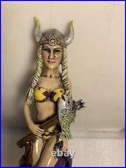 KEYS MEAD HORNY VIKING SPEARFISHER WITH OCTOPUS Draft Mead tap handle. FLORIDA