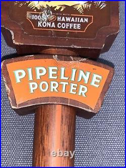 KONA BREWING Pipeline Porter Beer Tap Handle Wood 11 Inch