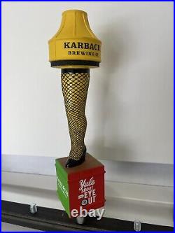 Karbach Brewing Yule Shoot Your Eye Out Leg Lamp Tap Handle. VERY RARE