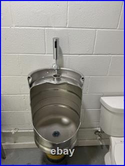 Keg Urinal with Automatic Flush Perfect for Bars & Man Caves