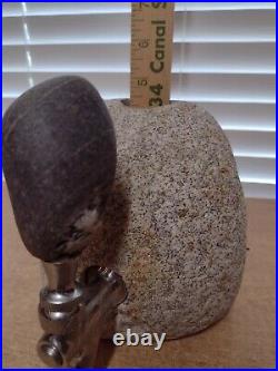 Krome Stone Beer Tap Handle with Stone Base Dispenser Rare One of a Kind