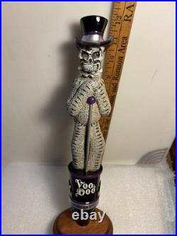 LEFT COAST SKELETON VOODOO DOLL AMERICAN STOUT Draft beer tap handle. CALIFORNIA