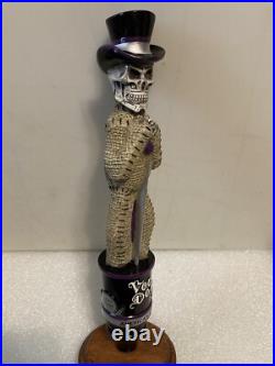 LEFT COAST SKELETON VOODOO DOLL AMERICAN STOUT Draft beer tap handle. CALIFORNIA