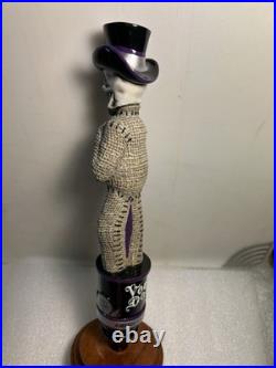 LEFT COAST SKELETON VOODOO DOLL AMERICAN STOUT Draft beer tap handle. CALIFORNIA