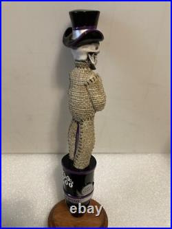 LEFT COAST SKELETON VOODOO DOLL AMERICAN STOUT Draft beer tap handle. CALIFORNIA