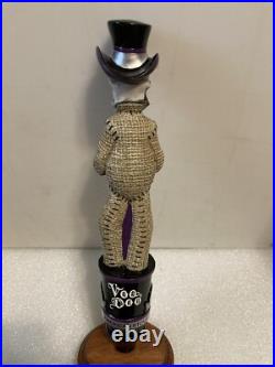 LEFT COAST SKELETON VOODOO DOLL AMERICAN STOUT Draft beer tap handle. CALIFORNIA
