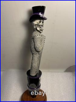 LEFT COAST SKELETON VOODOO DOLL AMERICAN STOUT Draft beer tap handle. CALIFORNIA