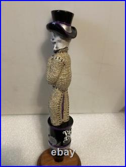 LEFT COAST SKELETON VOODOO DOLL AMERICAN STOUT Draft beer tap handle. CALIFORNIA