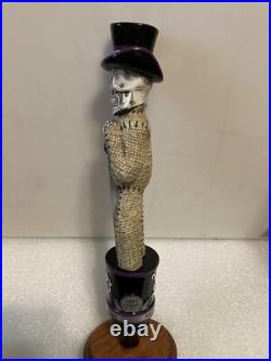 LEFT COAST SKELETON VOODOO DOLL AMERICAN STOUT Draft beer tap handle. CALIFORNIA