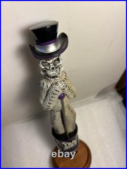 LEFT COAST SKELETON VOODOO DOLL AMERICAN STOUT Draft beer tap handle. CALIFORNIA