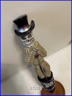 LEFT COAST SKELETON VOODOO DOLL AMERICAN STOUT Draft beer tap handle. CALIFORNIA