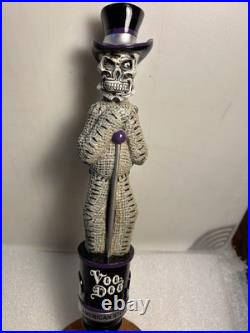 LEFT COAST SKELETON VOODOO DOLL AMERICAN STOUT Draft beer tap handle. CALIFORNIA