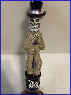 LEFT COAST SKELETON VOODOO DOLL AMERICAN STOUT Draft beer tap handle. CALIFORNIA